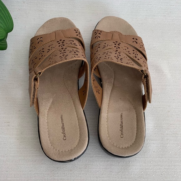 Croft & Barrow Paula Tan Slip On Sandals Woman’s 8M - Picture 7 of 13